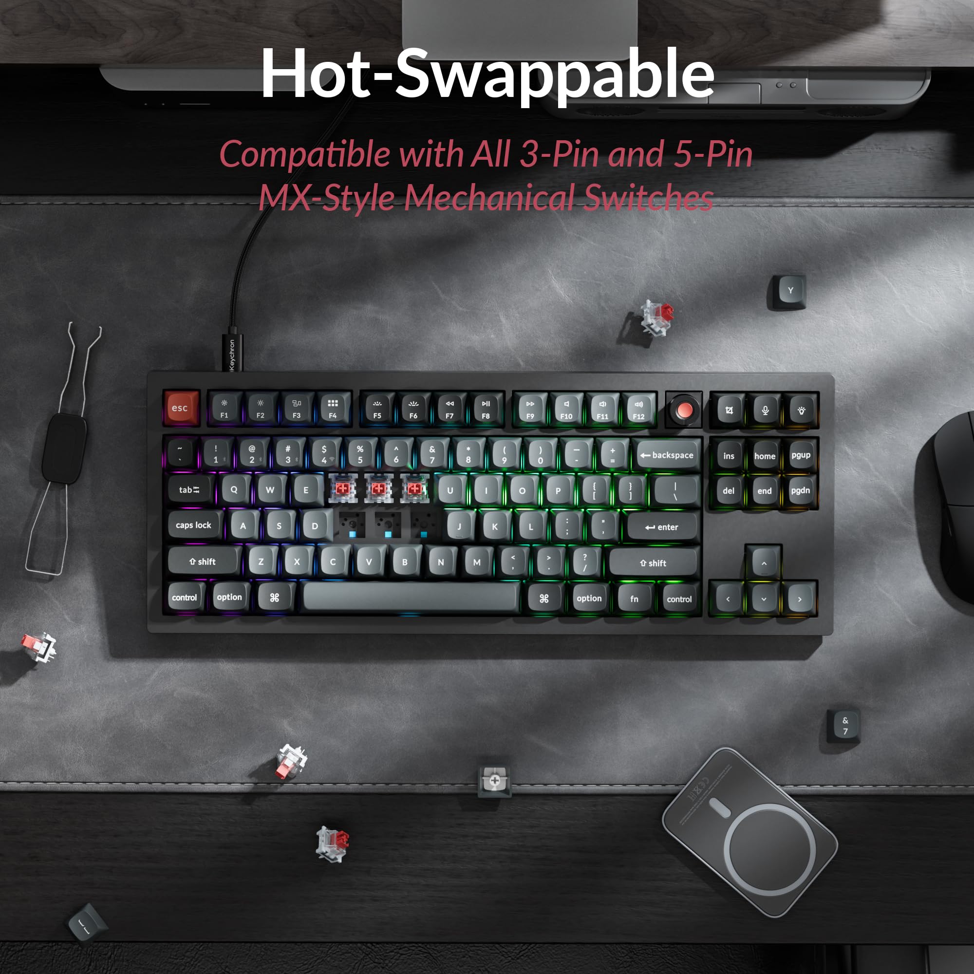 Amazon | Keychron V3 8K TKL 有線メカニカルキーボード 8000Hz